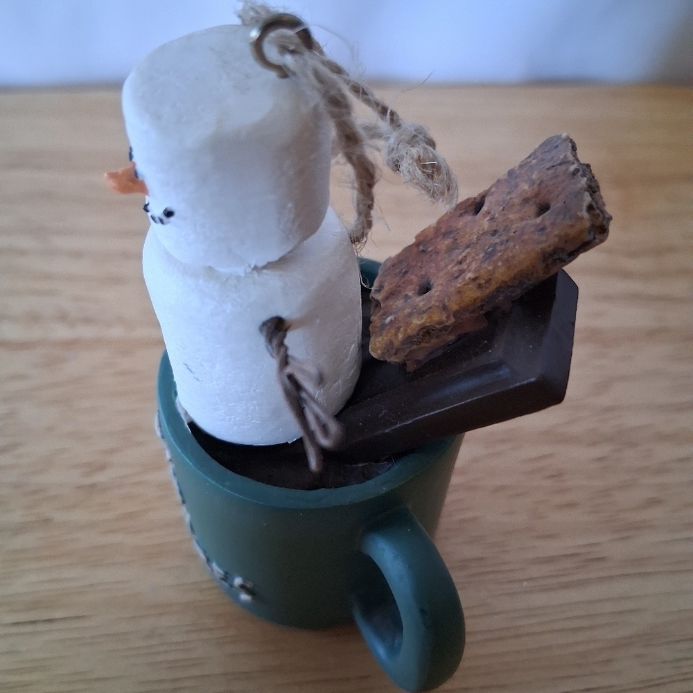 Green Mug with Snowman Smores Ornament - Picture 7 of 7